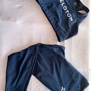 Peloton Cadent Navy Active Leggings and Sports Bra Set 2X